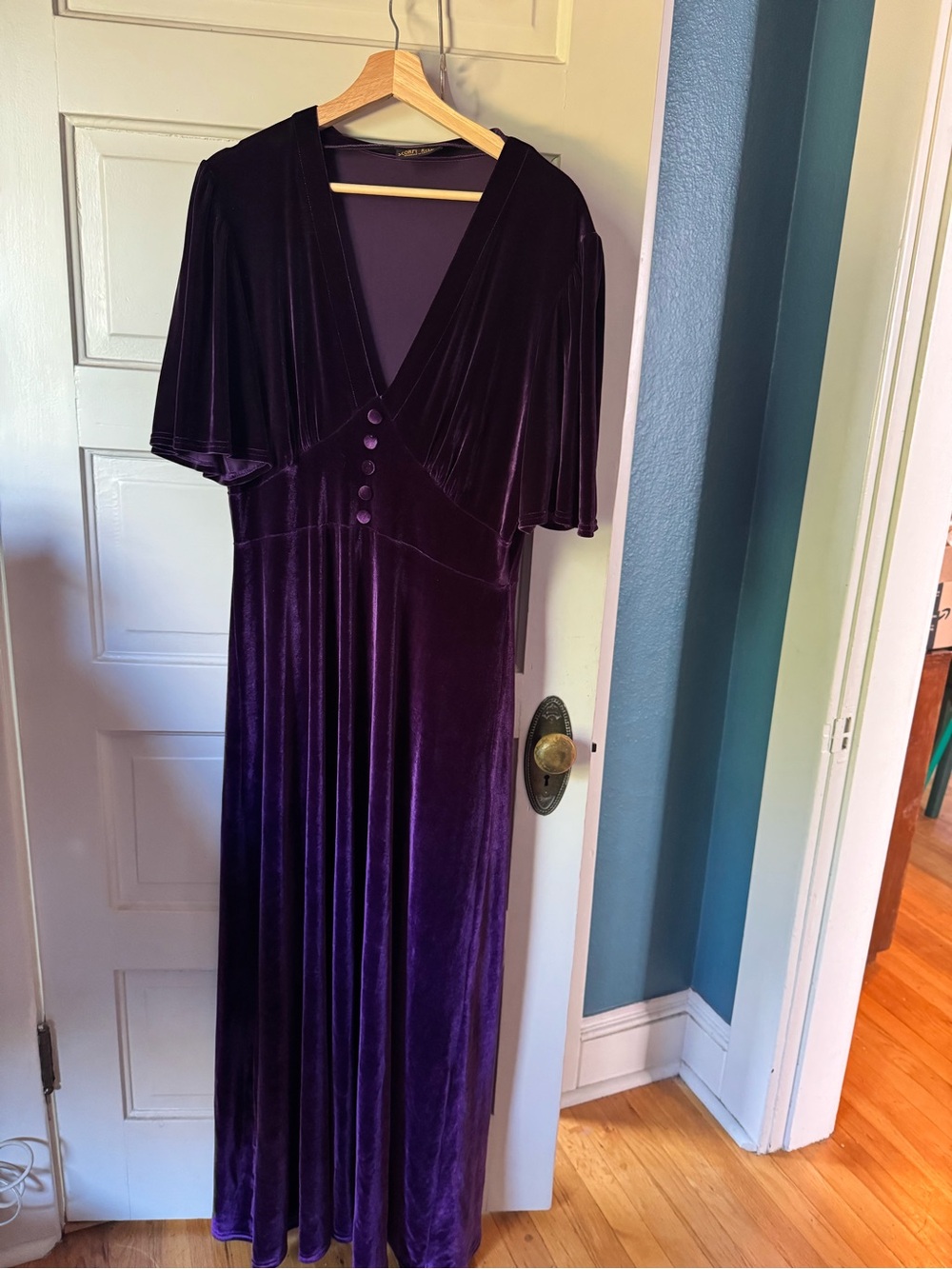 Scorpio Rising “Suspiria” Stretch Velvet Maxi Dress